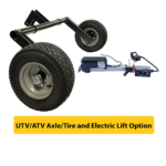 Pull Behind ball hitch with Electric Lift and Tires for UTV unit +$1,875.00